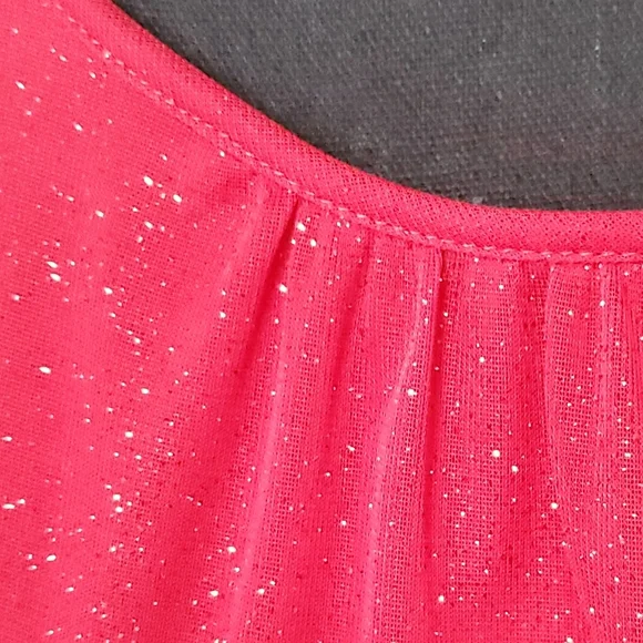 RED SLEEVELESS GLITTER COCKTAIL MIDI DRESS ( SIZE 14 ) - Picture 6 of 6